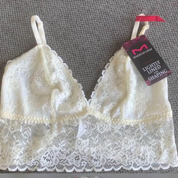 Maidenform Other - NWT Maidenform soft lace longline bralette ivory size SMALL